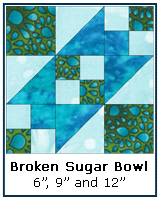 Broken Sugar Bowl quilt block tutorial