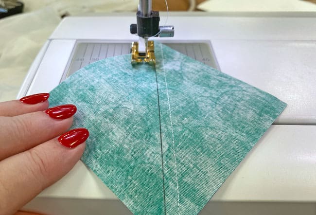 Stitch on both sides of the line