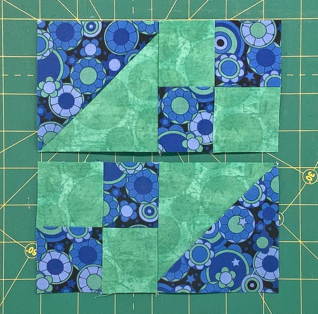 Stitch patches into rows