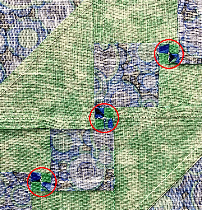 A closeup view of all the twirled SAs