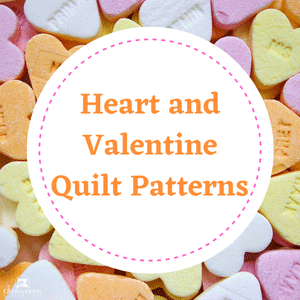 Find Heart and Valentine-themed quilt patterns here