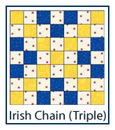 Triple Irish Chain quilt designs