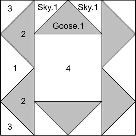 Buzzard's Roost quilt block design