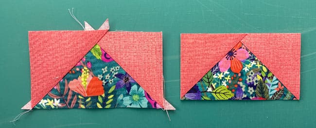 An untrimmed FG (left) versus a trimmed one (right)