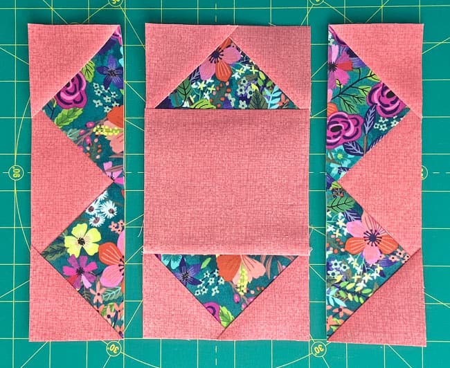 After stitching the units in the center column After stitching the units in the center column