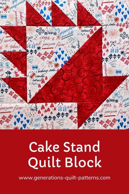 Pin the Cake Stand quilt block tutorial