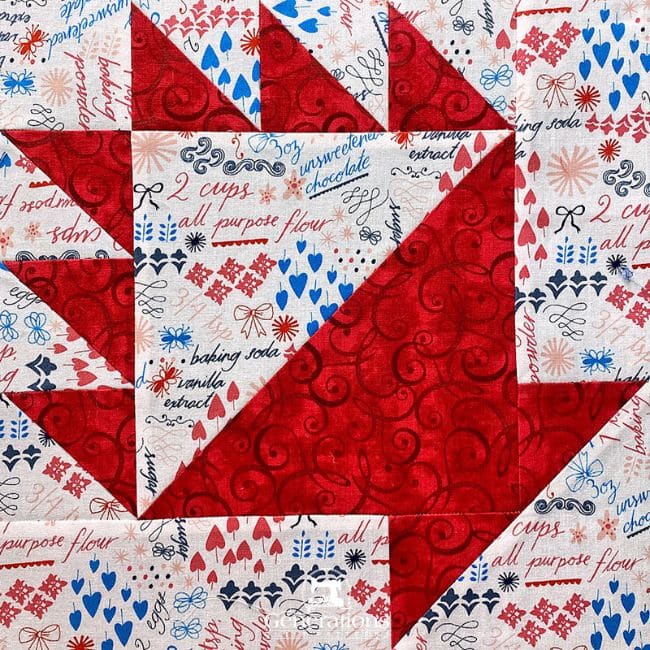 The Cake Stand quilt block tutorial starts here.