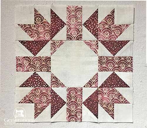 A finished Calgary Stampede quilt block A finished Calgary Stampede quilt block