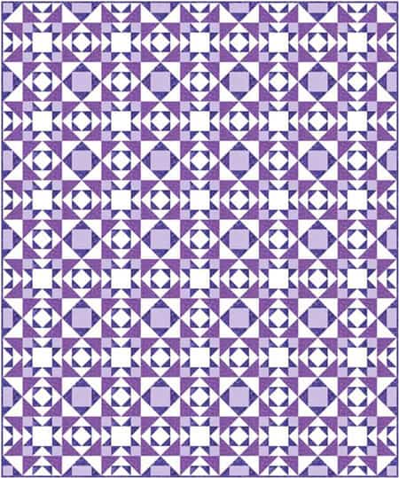 Castle Garden quilt blocks set edge-to-edge in a straight set Castle Garden quilt blocks set edge-to-edge in a straight set