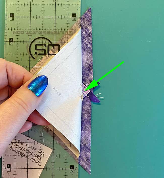 Pull the stitches away from the pattern Pull the stitches away from the pattern