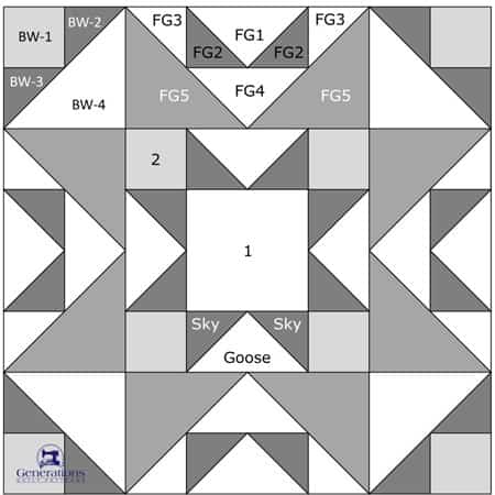 The Castle Garden quilt block design The Castle Garden quilt block design