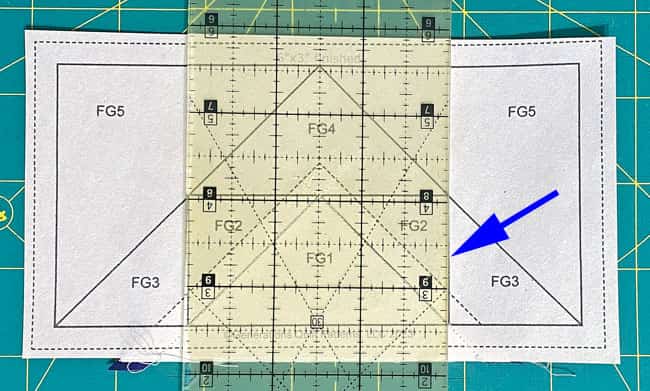 Match the edge of your ruler to the solid line between FG2 and FG3 Match the edge of your ruler to the solid line between FG2 and FG3
