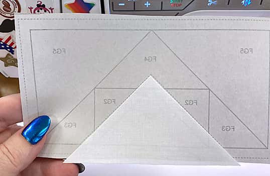 The FG1 patch is positioned between the dashed guidelines. The FG1 patch is positioned between the dashed guidelines.