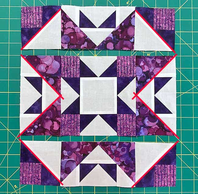 After stitching the rows together After stitching the rows together