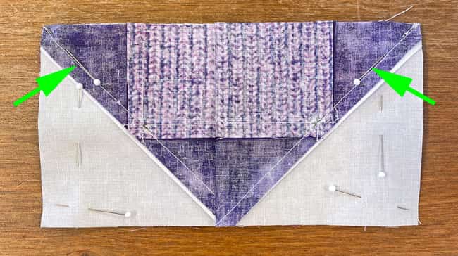 Diagonally pinning the FG5 to BW-5 seam Diagonally pinning the FG5 to BW-5 seam