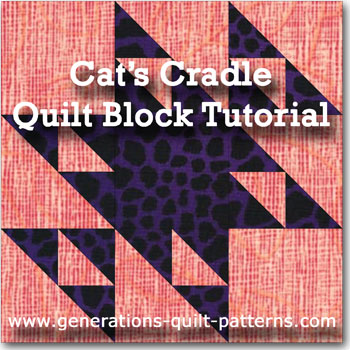 “Cat's Cradle” Free Modern Quilt Block Pattern designed by Julie Baird from Generations Quilt Patterns