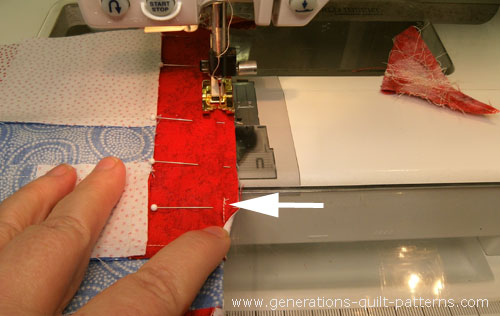 Stitch the final seam, a partial one, that completes the first partial seam.