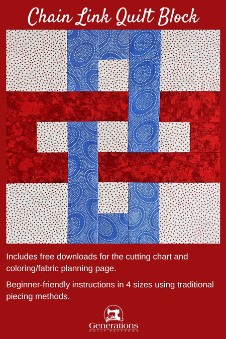 Remember to pin this Chain Link quilt block tutorial Remember to pin this Chain Link quilt block tutorial