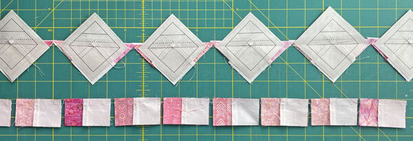 Chain pieced units Chain pieced units