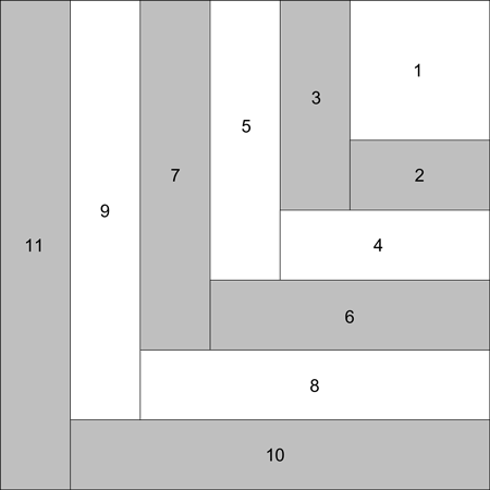 Chevrons quilt block design