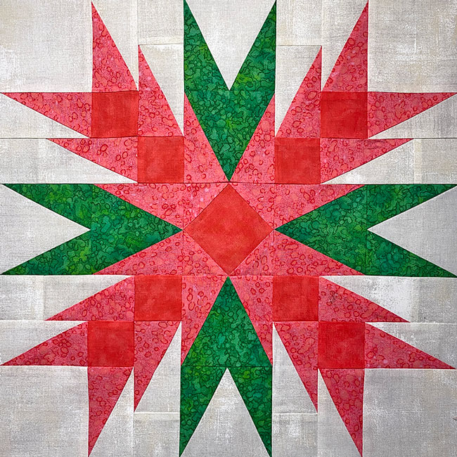 A second coloring of the Christmas Cactus block A second coloring of the Christmas Cactus block