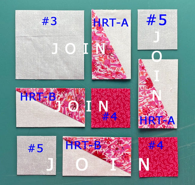 Piecing strategy for the corners Piecing strategy for the corners