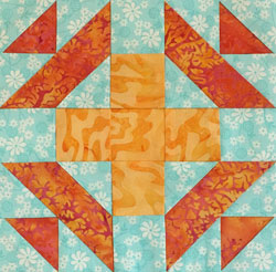 Christmas Star quilt block design