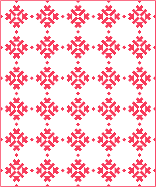 Plain squares added in the even rows with Combo #2, diagonal setting Plain squares added in the even rows with Combo #2, diagonal setting