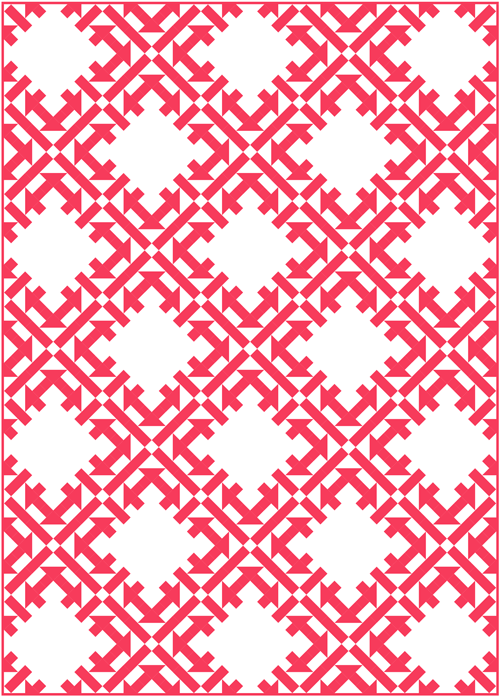 Solid alternate squares in the corners of this diagonal setting Solid alternate squares in the corners of this diagonal setting