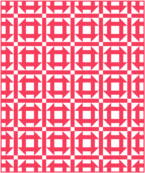 Straight block setting without sashing Straight block setting without sashing