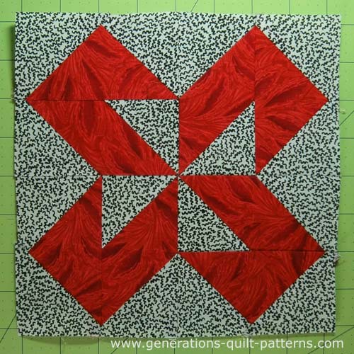 The finished Colorado Beauty quilt block