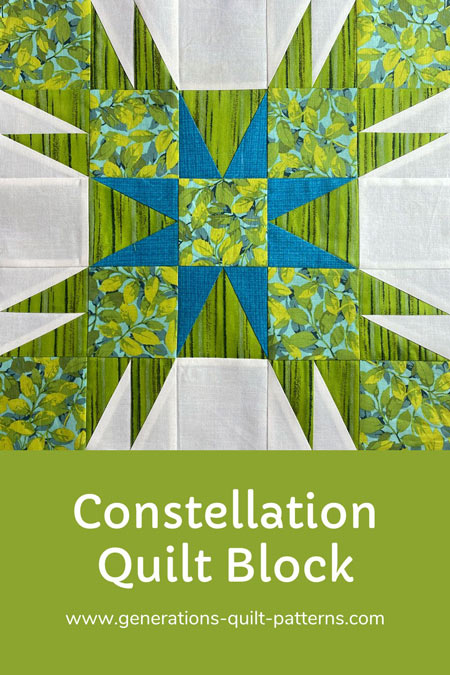 Pin this Constellation quilt block tutorial to enjoy later