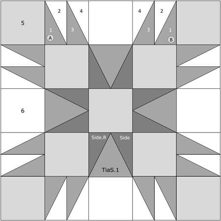 Constellation quilt block design