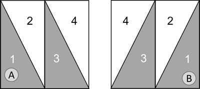 Triangle in a Square units, A & B
