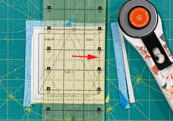 After trimming the first side of a TiaS After trimming the first side of a TiaS