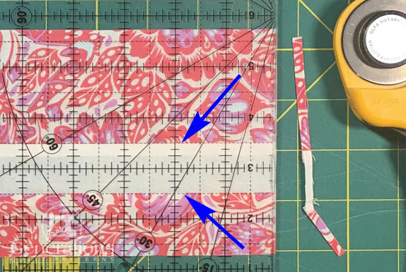 Straighten the edge of your strip set