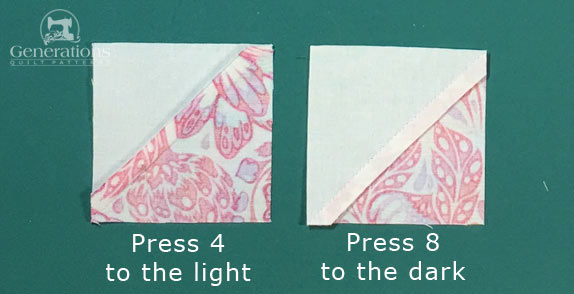 4 SA are pressed to the light, 8 to the dark