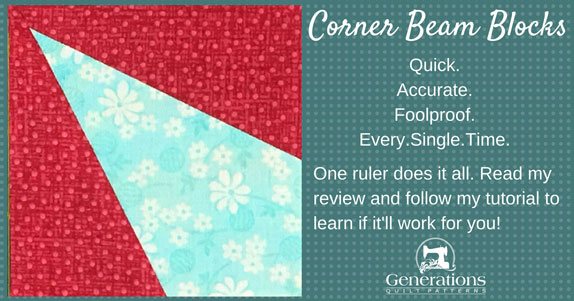 Our Corner Beam quilt block tutorial continues Our Corner Beam quilt block tutorial continues