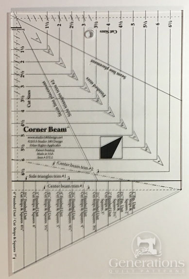 The Corner Beam quilting ruler
