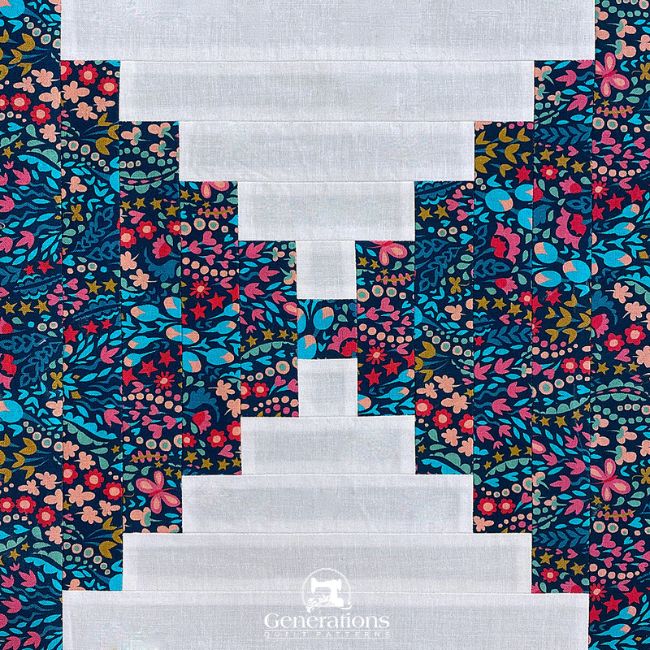 This Courthouse Steps quilt block tutorial begins here