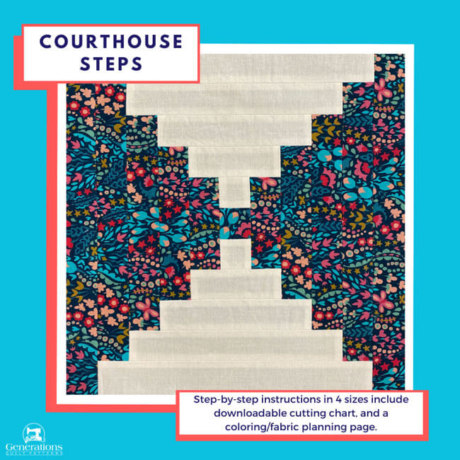 Courthouse Steps Quilt Block Tutorial 51/2", 11", 161/2", and 22"