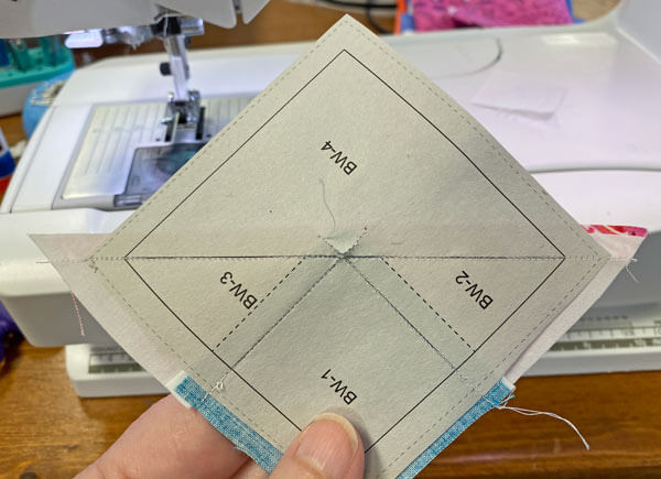 Sew the final seam of the BW unit Sew the final seam of the BW unit