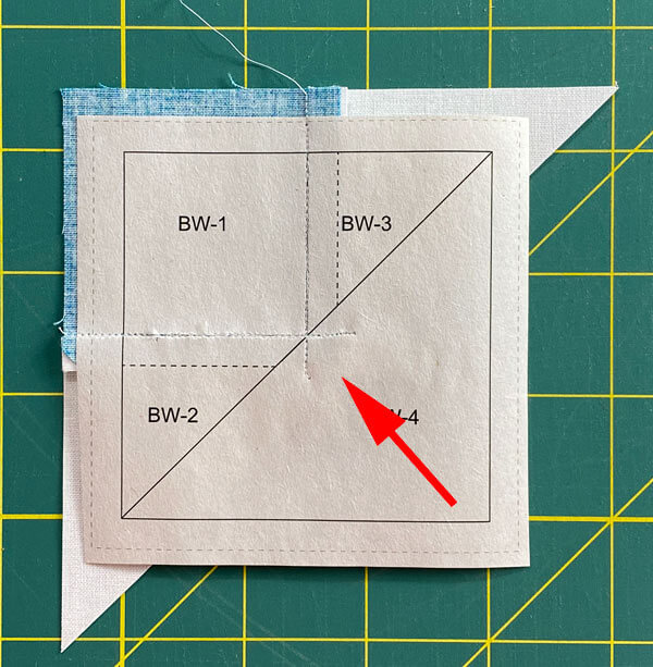 Stitching starts/stops a good 1/4" before/after the solid line Stitching starts/stops a good 1/4" before/after the solid line