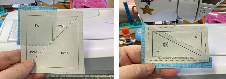 Glue the BW-1 and HRT #1 patches in place Glue the BW-1 and HRT #1 patches in place