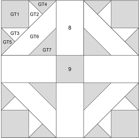 Cross and Crown quilt block design Cross and Crown quilt block design