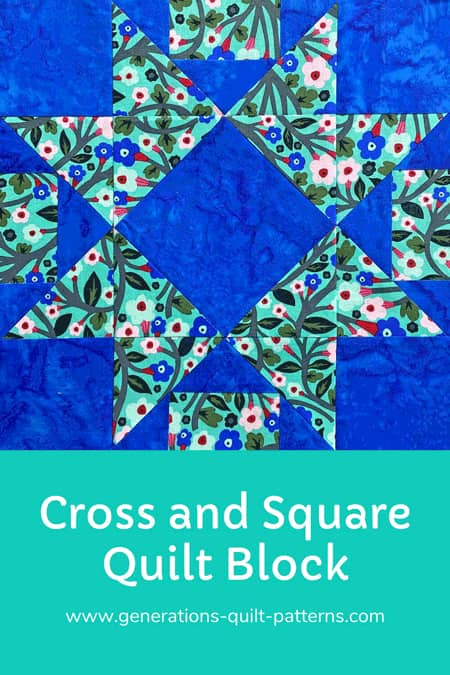 Pin this Cross and Square quilt block tutorial Pin this Cross and Square quilt block tutorial
