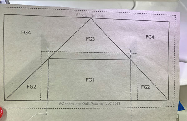 The FG from the pattern side after adding both FG2s