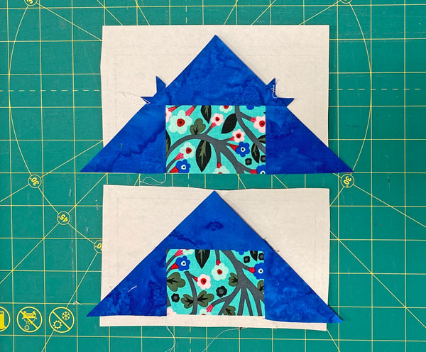 After trimming the first 4 patches stitched on the FG After trimming the first 4 patches stitched on the FG