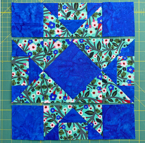 The rows are ready to be stitched together The rows are ready to be stitched together