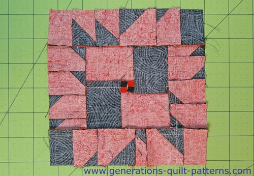 The finished Crow's Foot block, back